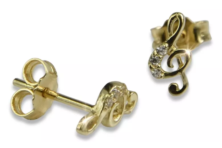 Pendientes de oro zlotychlopak.pl Muestra de ★ oro 585 333 ¡★ Precio bajo!