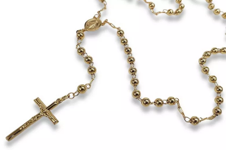 Italian 14K Yellow Gold Rosary Chain rcc009y