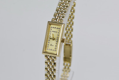 "Dazzling 14K Yellow Gold Italian Geneve Watch" lw056y