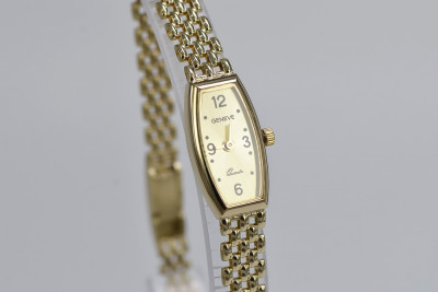 Elegant 14K Yellow Gold Lady Geneve Watch lw064y