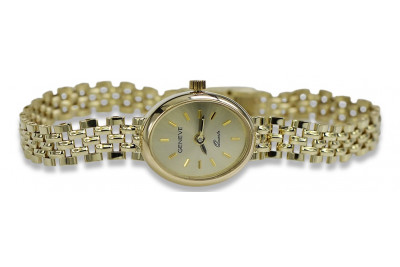 Italian 14K Yellow Gold Lady Geneve Watch lw017y