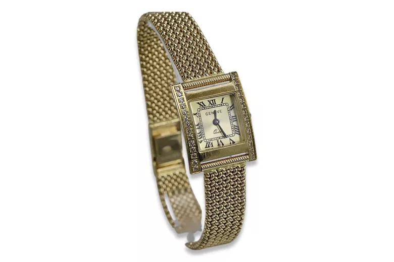 Reloj de oro para hombre Geneve ★ zlotychlopak.pl ★ Pureza de oro 585 333 Precio bajo!