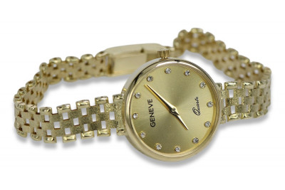 14K жълто злато, Злато Lady Geneve часовник lw071y