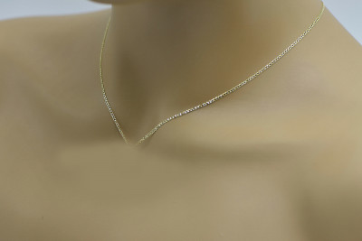 14K Yellow White Gold Gourmette Cuban Link Chain cc001yw