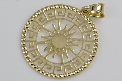 Pendentif soleil en or jaune 14 carats magnifique cpn040y