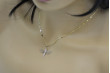 "Exquisite Italian 14k Gold Dragonfly Pendant Set with Chain" cpn041y&cc077y