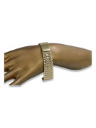 Pulsera de reloj de hombre de oro amarillo italiano de 14k mbw012y