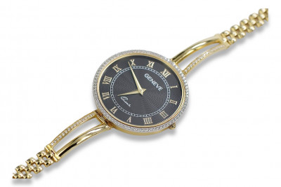 Italian 14K Yellow Gold Lady Watch Geneve lw053y