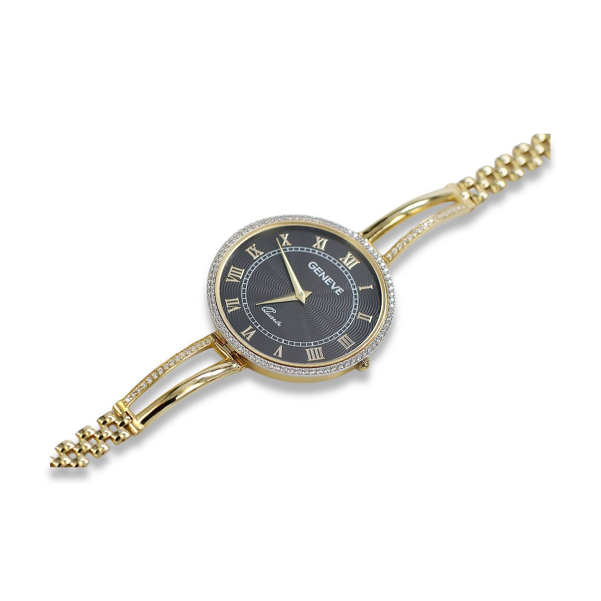 14k żółte złoto Lady Watch Geneve lw053y