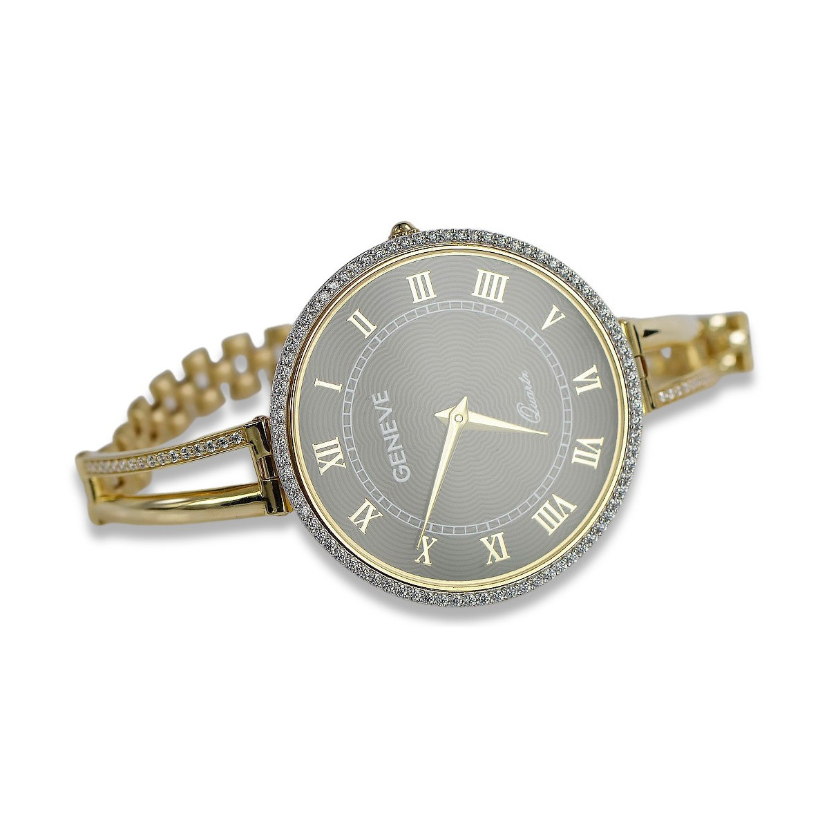 Italian 14K Yellow Gold Lady Watch Geneve lw053y