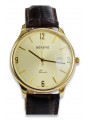 14 Karat Gelbgold Herren Geneve Uhr mw017ydy