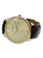 Gold men's watch Geneve ★ zlotychlopak.pl ★ Gold purity 585 333 Low Price!