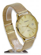 Gold men's watch Geneve ★ zlotychlopak.pl ★ Gold purity 585 333 Low Price!