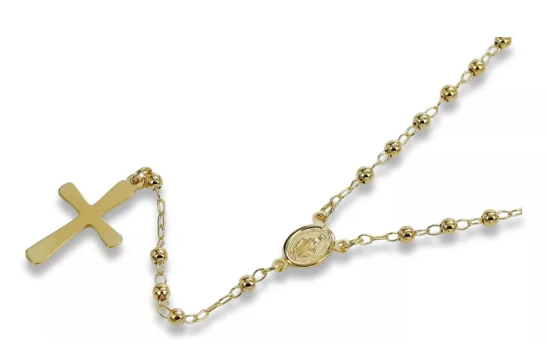 Italian 14K Yellow Gold Rosary Chain rcc004y