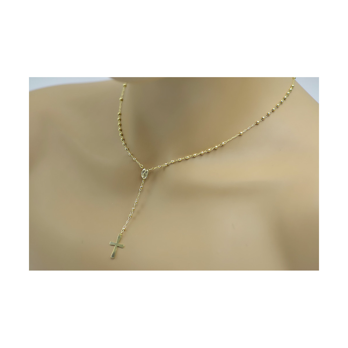 Italian 14K Yellow Gold Rosary Chain rcc004y