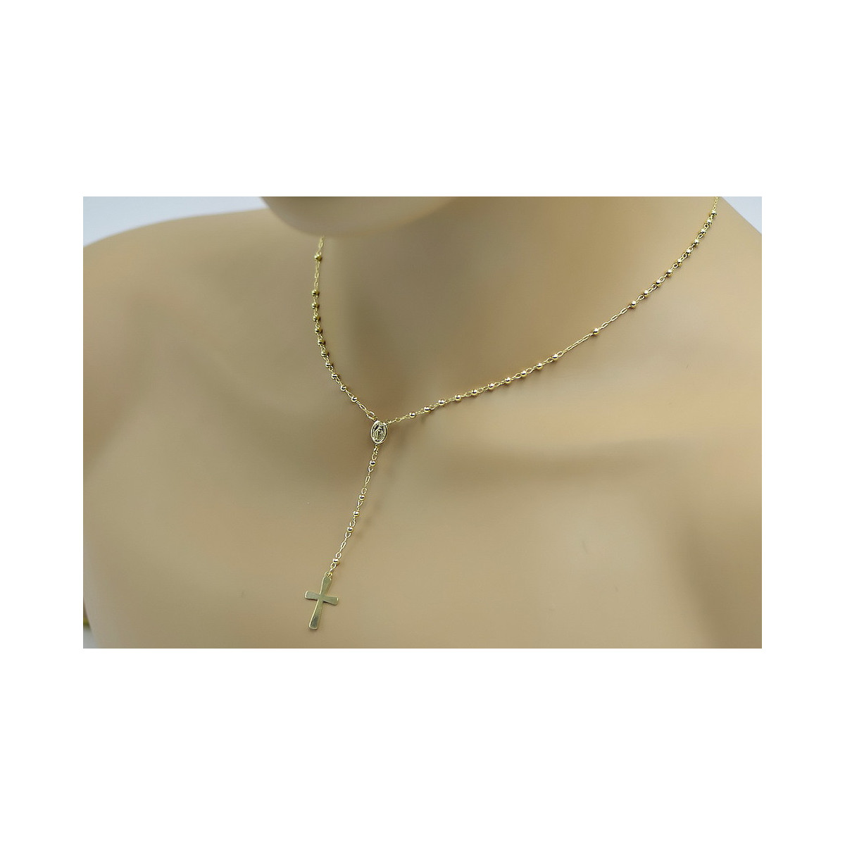 Italian 14K Yellow Gold Rosary Chain rcc004y