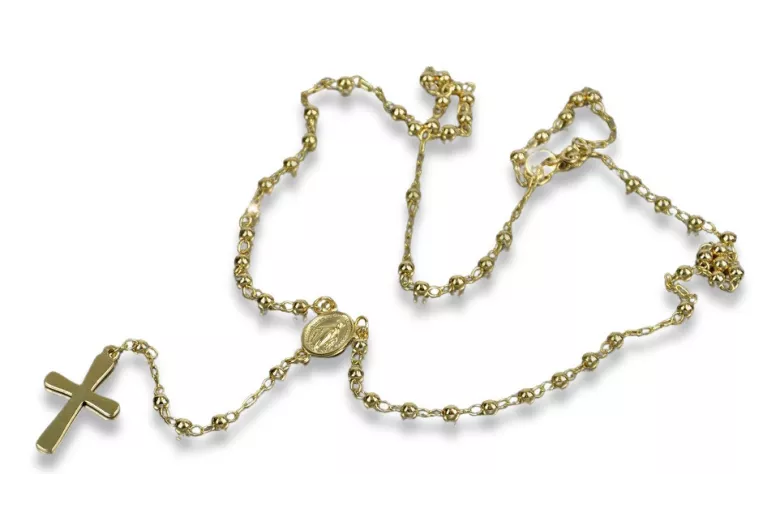 Italian 14K Yellow Gold Rosary Chain rcc004y