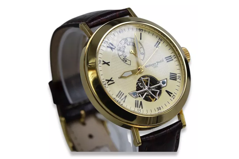 Italian 14K Yellow Gold Men's Watch mw065y