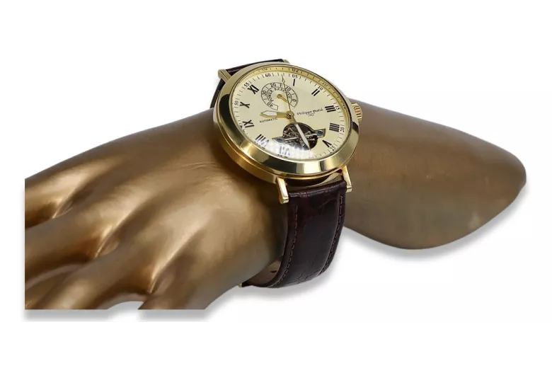 Reloj de hombre en oro amarillo de 14 quilates mw065y