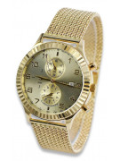 Montre en or jaune 14 carats pour homme Geneve mw007y&mbw014y