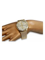 Reloj de oro amarillo italiano de 14k para hombre Geneve mw007y&mbw014y