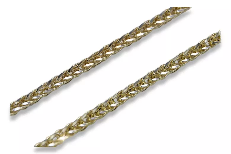 Lanț 14K Aur Alb Galben Spiga, 1,25 mm, 42 cm, 45 cm, 1 mm, 50 c cc035yw