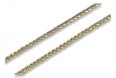 Chaîne en Or Jaune et Blanc 14K, Spiga, 1,25 mm cc035yw