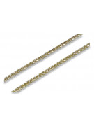 Italian Gold Spiga Chain, 14K Yellow White, Various Lengths cc035yw