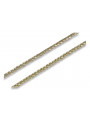 Italian Gold Spiga Chain, 14K Yellow White, Various Lengths cc035yw