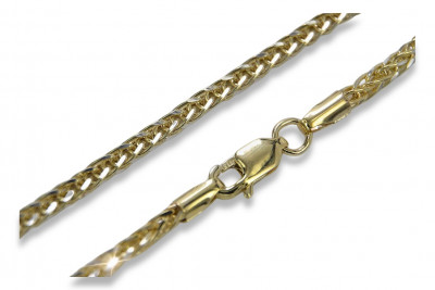 Chaîne en Or Jaune et Blanc 14K, Spiga, 1,25 mm cc035yw