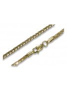 Chaîne en Or Jaune et Blanc 14K, Spiga, 1,25 mm cc035yw