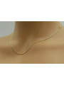 Italian Gold Spiga Chain, 14K Yellow White, Various Lengths cc035yw