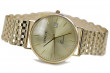 Montre pour hommes en or jaune italien 14 carats 585 Genève mw006y&mbw005y