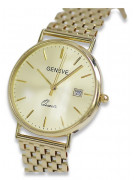 Gold men's watch Geneve ★ zlotychlopak.pl ★ Gold purity 585 333 Low Price!