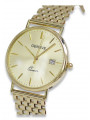 Reloj de oro para hombre Geneve ★ zlotychlopak.pl ★ Pureza de oro 585 333 Precio bajo!