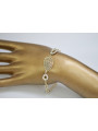 14K Gelb- & Weißgold Fantasie Armband, 19c. cfb001yw