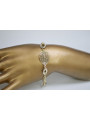 Pulsera Fantasía de Oro Blanco y Amarillo Italiano de 14k cfb001yw