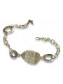 Pulsera Fantasía de Oro Blanco y Amarillo Italiano de 14k cfb001yw