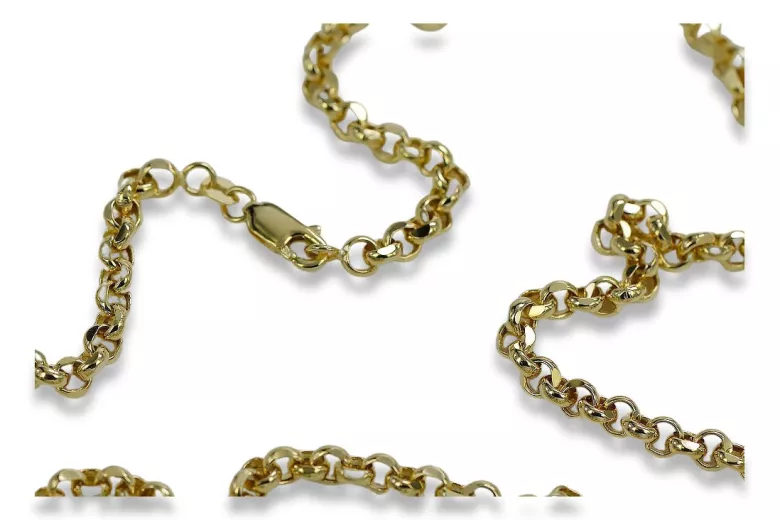 Yellow rose gold chain ★ russiangold.com ★ Gold 585 333 Low price