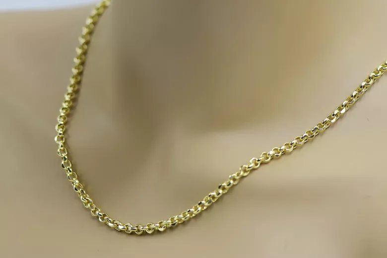 Yellow rose gold chain ★ russiangold.com ★ Gold 585 333 Low price