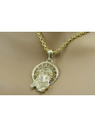 14k 585 Gold Jesus Anhänger & Ankerkette - Exquisiter Schmuck pj008yL&cc003y