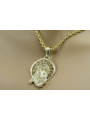 "Divine 14k Gold Jesus Pendant & Anchor Chain Set" pj008yL&cc003y