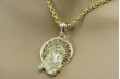 "Divine 14k Gold Jesus Pendant & Anchor Chain Set" pj008yL&cc003y