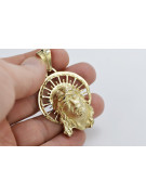 Pendentif Jésus en or 14k avec chaîne ancre pj008yL&cc003y