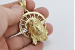 14k 585 Gold Jesus Anhänger & Ankerkette - Exquisiter Schmuck pj008yL&cc003y