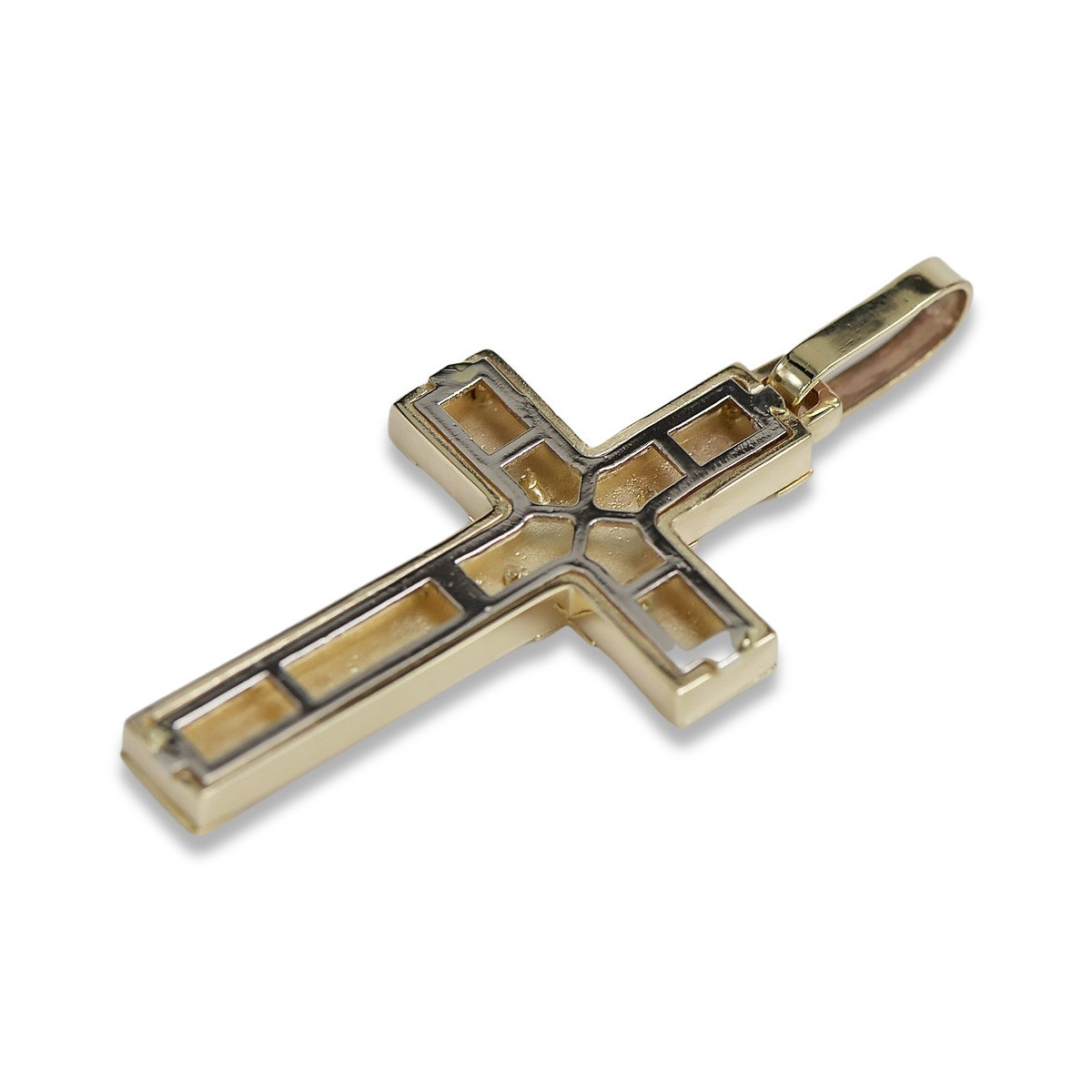 Cruz ★ Católica de Oro russiangold.com ★ Oro 585 333 Precio bajo