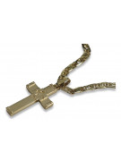 "Golden Italian Elegance 14k Gold Cross Necklace" ctc016yM&cc031y