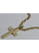 "Golden Italian Elegance 14k Gold Cross Necklace" ctc016yM&cc031y