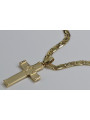 Italienisches Gelbgold Kreuz & Kette - Exquisite Schmuckstücke ctc016yM&cc031y