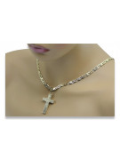 "Golden Italian Elegance 14k Gold Cross Necklace" ctc016yM&cc031y